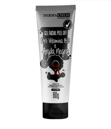 Gel Facial Peel Off Argila Negra - Dermachem 60g