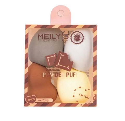 Esponjas Para Maquiagem Powder Puff C/4 Unid - Meilys