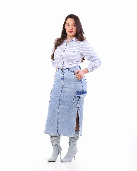 260103 SAIA JEANS CARGO SKY 80CM