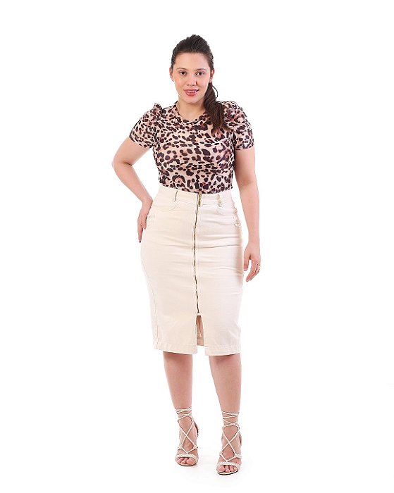 SAIA VECCHI JEANS MODA EVANGÉLICA EXCLUSIVA(260142) SAIA SARJA ZIPER FRONTAL 67CM