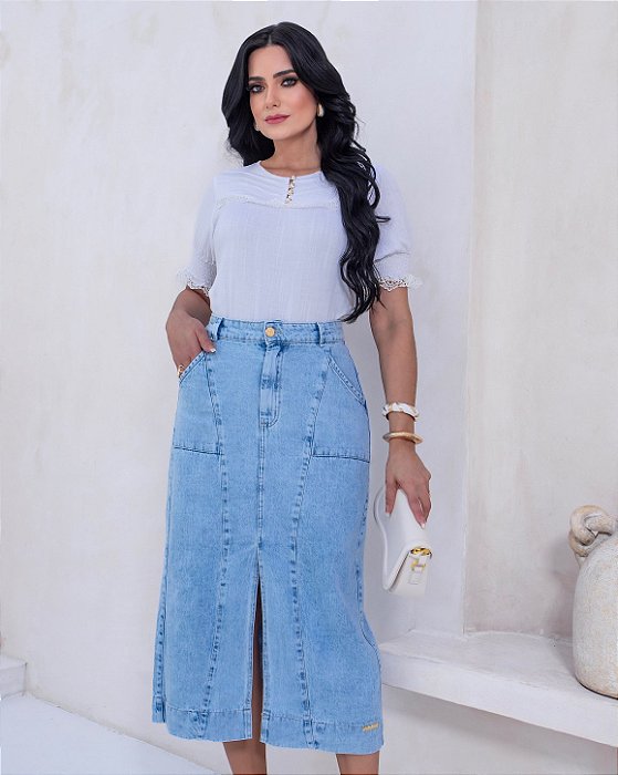 SAIA VECCHI JEANS MODA EVANGELICA EXCLUSIVA (250146) SAIA JEANS 85CM