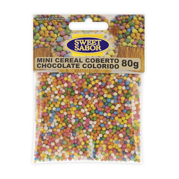 Mini Cereal Coberto Chocolate Colorido 80g