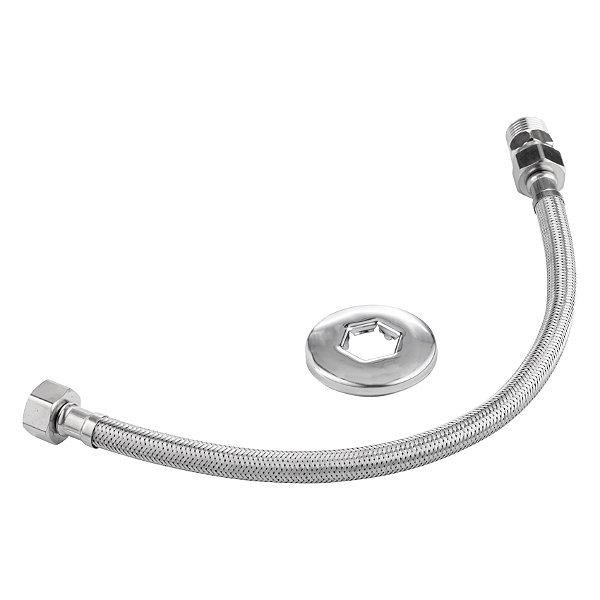 Engate Trançado Mangueira Aço Inox 40 cm Quente Frio Cromado