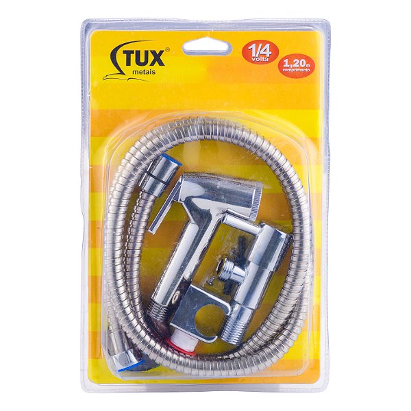 Ducha Higienica Metal Inox Cromado Banheiro Completa ¼ Volta