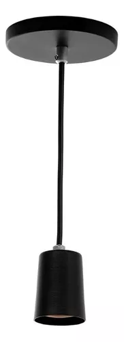 PENDENTE LÂMPADA PRETO COPINHO SILICONE