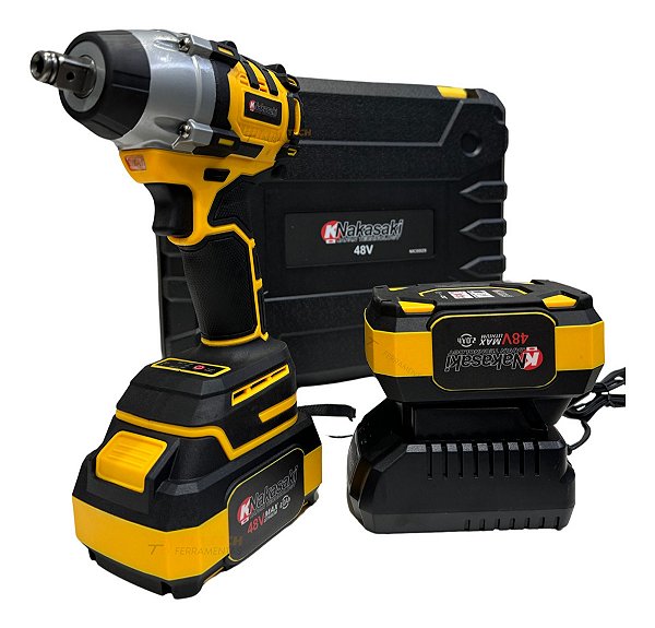 Chave De Impacto 48v Profissional Maleta 35 Pçs Lançamento