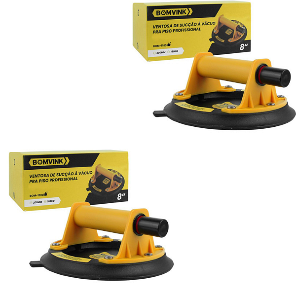 Ventosa Sucção Vácuo Para Porcelanato Piso Vidro suporta até 160kg 2un