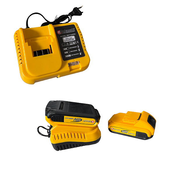 Carregador + 2 baterias 25v compatível com NK7732
