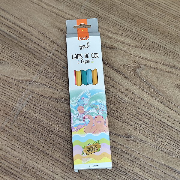 Lápis de Cor Tom Pastel - CX com 6 Cores - BRW