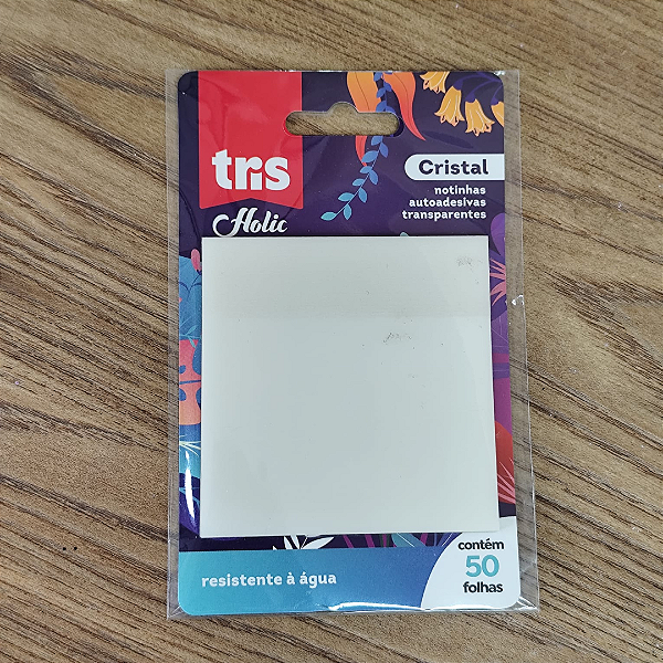 Bloco Adesivo Transparente - 50 Folhas - Tris