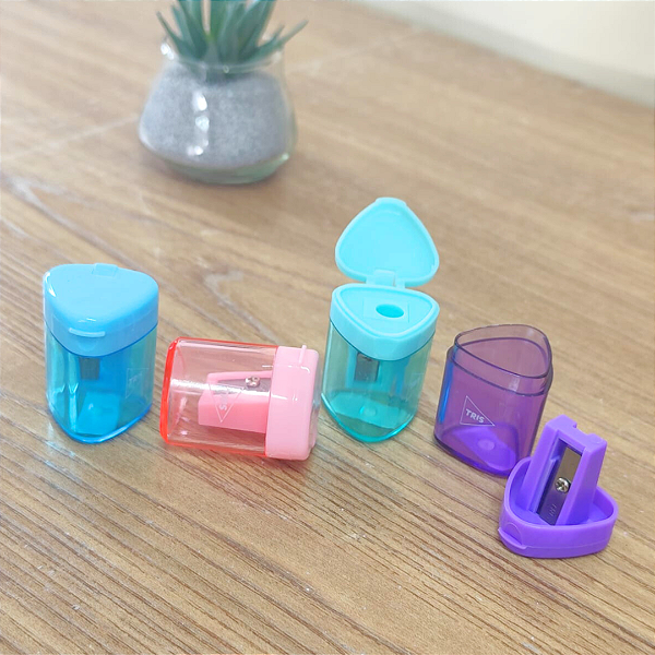 Apontador com depósito - Tris - Cores pasteis