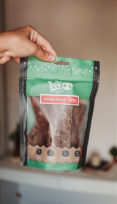 Mastigável Esôfago Bovino 100g - Luv