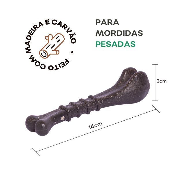 Mordedor Biobone Ossinho Madeira Natural - 100% feito de planta