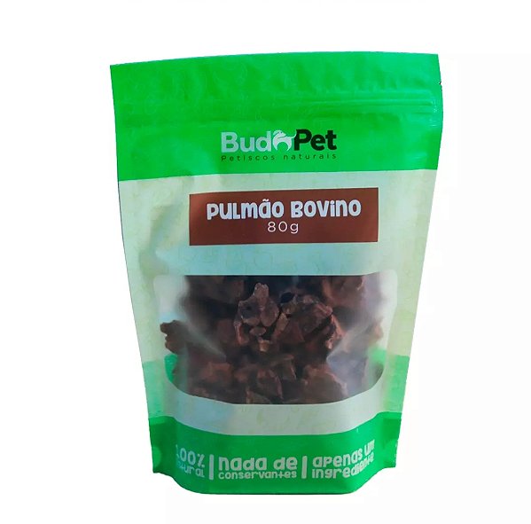 Petisco Pulmão Bovino - 80g - Budopet