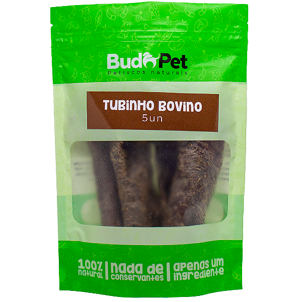 Mastigável Tubinho Bovino (Esôfago) - 5un - Budopet