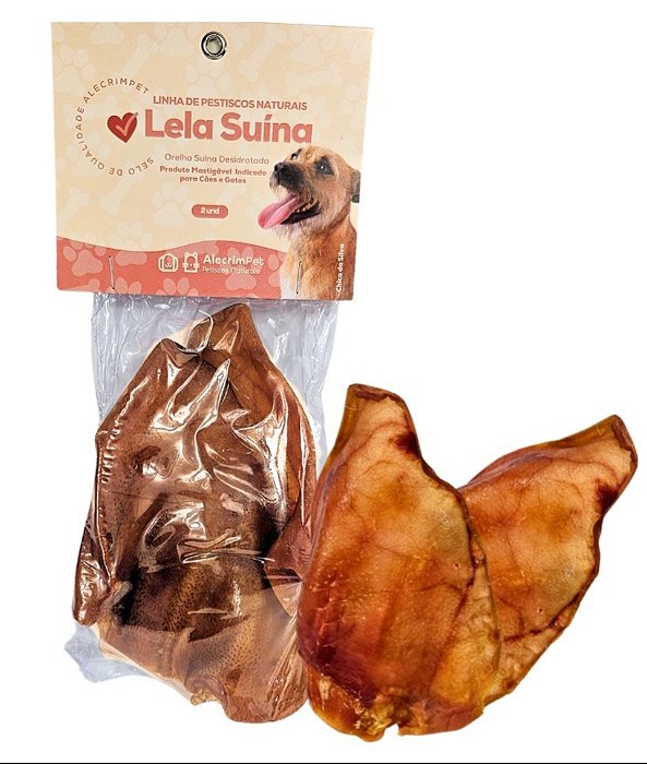 Mastigável Lela Suína (Orelha Suína Desidratada) 2 un - Alecrim Pet