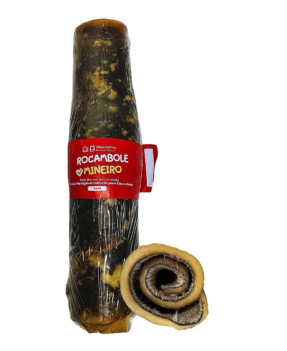 Mastigável Rocambole Graúdo Pele Bovina Enrolada G 1 un - Alecrim Pet