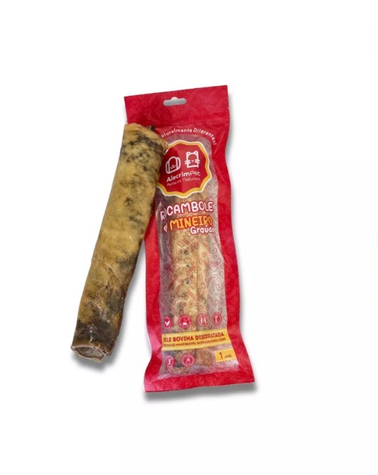 Mastigável Rocambole Graúdo Pele Bovina Enrolada G 1 un - Alecrim Pet