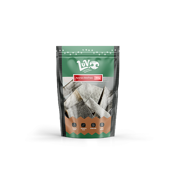 Mastigável Aparas Bovina 150g (Pele) - Luv