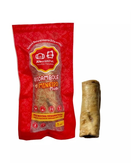 Mastigável Rocambole Mineiro Miúdo (Pele Bovina) 1un - Alecrim Pet
