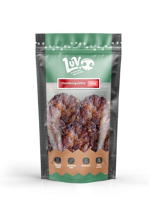 Mastigável Hamburguinho Bovino 100g - Luv