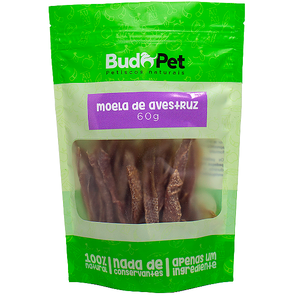 Petisco Moela de Avestruz - 60g - Budopet