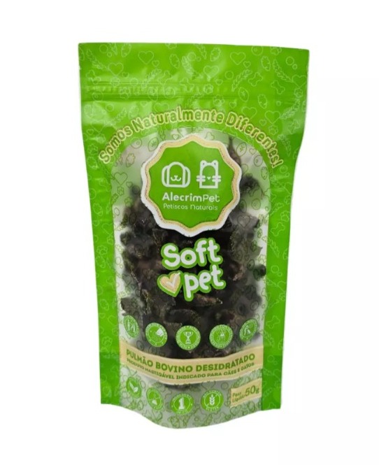 Petisco Soft Pet (Pulmão Bovino) 50g - Alecrim Pet