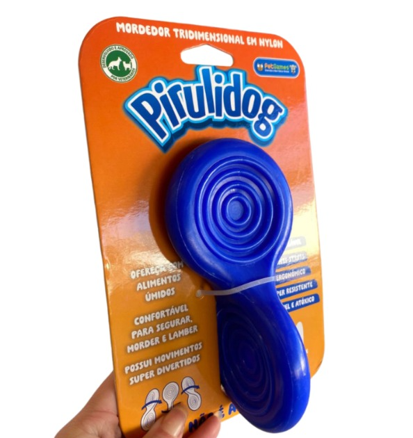 Mordedor Recheável Pirulidog Azul P - Pet Games