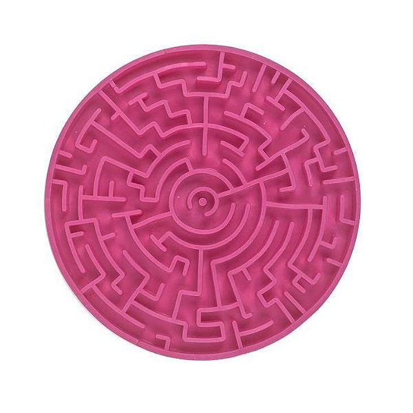 Tapete de Lamber P Brinquedo e Comedouro Labirinto Pink - Pet Games