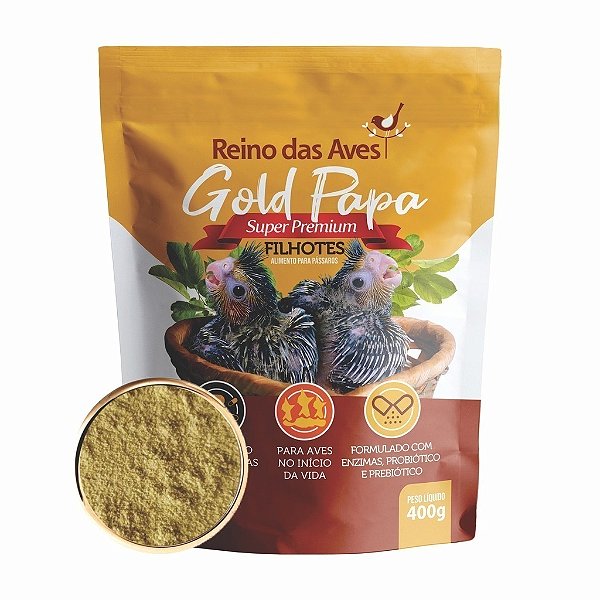 Reino das Aves Gold Papa para Filhotes - 400g