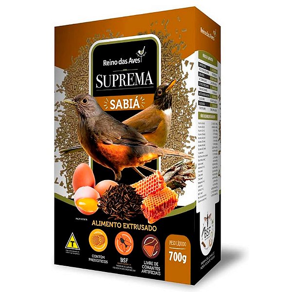 Reino das Aves Suprema Sabiá 700 g