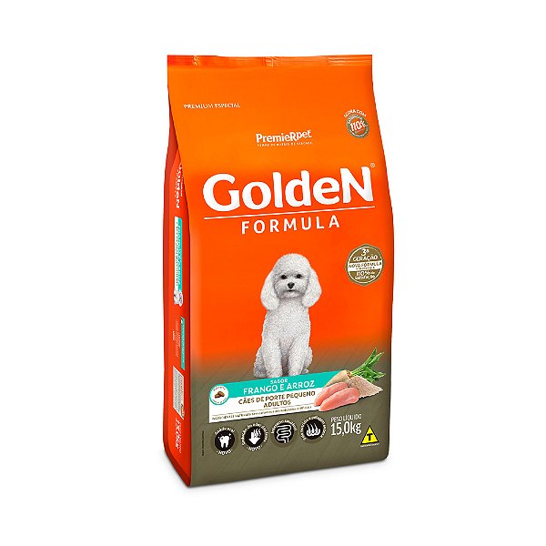 Golden Formula Cães Adultos Arroz e Frango Mini Bits 15 k