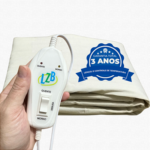 Lençol Térmico Solteiro Tradicional Premium Com Controle 2 Temperaturas