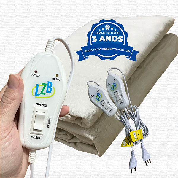 Lençol Térmico Casal Queen Tradicional Premium Com Controle 2 Temperaturas