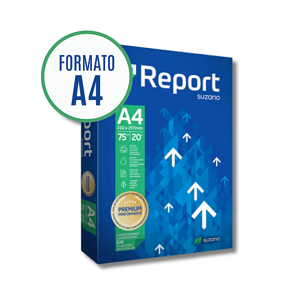 PAPEL SULFITE A4 75G 210X297 500FLS REPORT