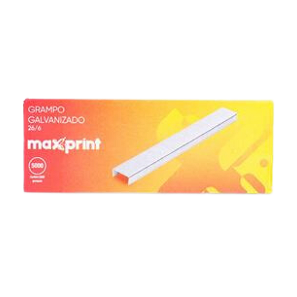 GRAMPO 26/6 GALVANIZADO COM 5.000 MAXPRINT
