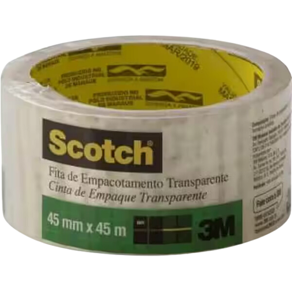 FITA ADESIVA TRANSPARENTE 45MM X 45M  3M