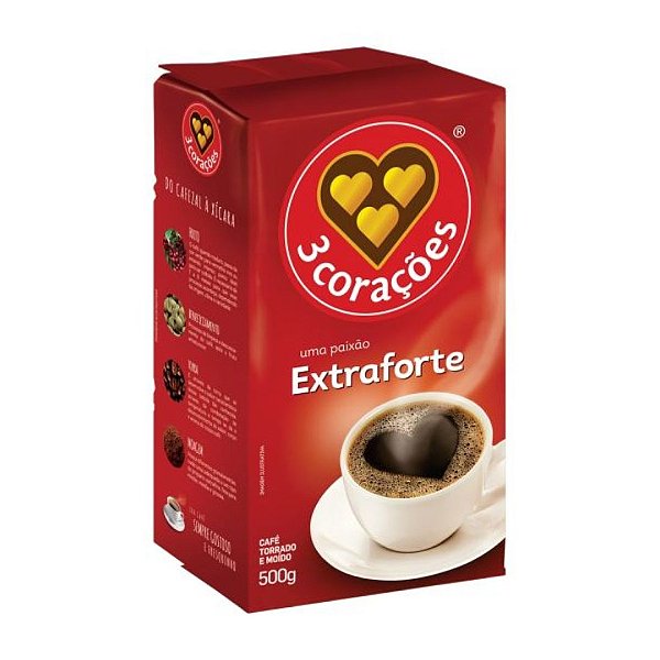 CAFE EM PO 500G EXTRAFORTE 3 CORACOES