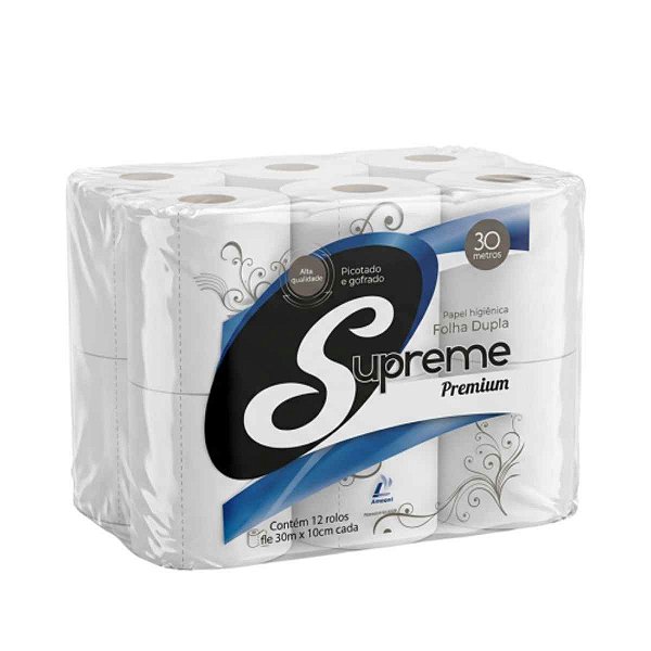 PAPEL HIGIENICO F.DUPLA 30M C/12RLS PREMIUM SUPREME