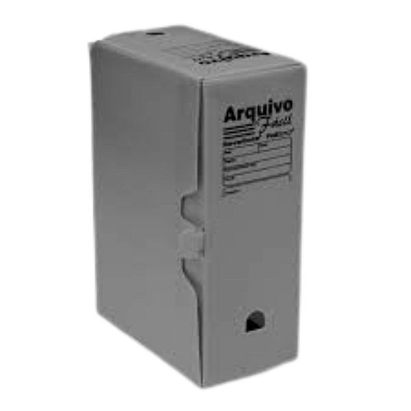 ARQUIVO MORTO PLASTICO POLIONDA CINZA POLIBRAS