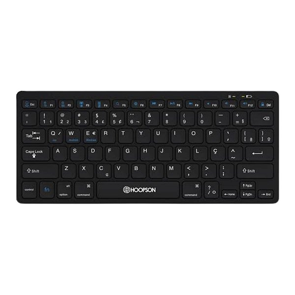TECLADO USB SEM FIO MULTIMIDIA MINI TPC-078BT PRETO HOOPSON