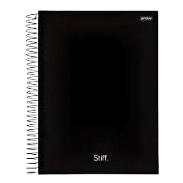 CADERNO ESPIRAL CAPA DURA 10X1 160FLS PRETO STIFF JANDAIA