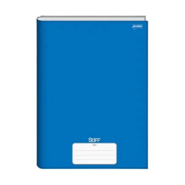 CADERNO BROCHURA CAPA DURA 1/4 80FLS AZUL STIFF JANDAIA