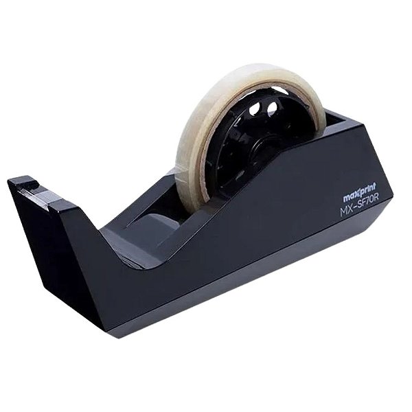 SUPORTE PARA FITA ADESIVA DE MESA GRANDE PRETO SF70R MAXPRINT