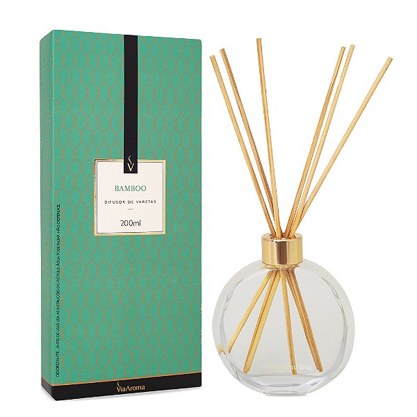 DIFUSOR DE AROMAS COM PALITOS 200ML BAMBOO VIA AROMA