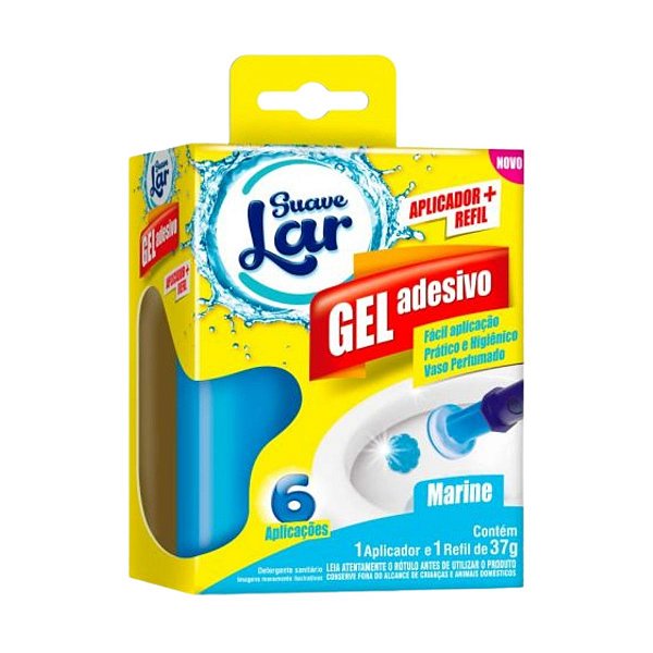 GEL SANITARIO ADESIVO + APLICADOR 37G C/ 6 MARINE SUAVELAR