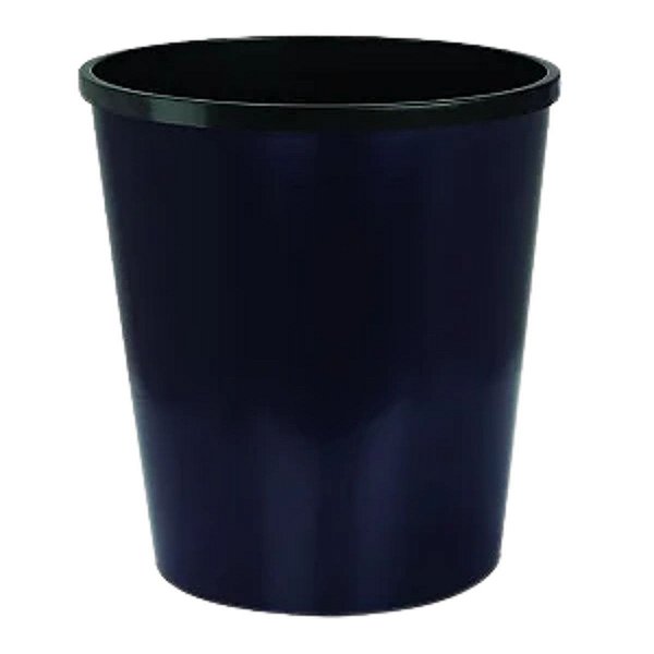 LIXEIRA REDONDA 10L ESCRITORIO PRETA ARQPLAST