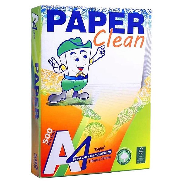 PAPEL SULFITE A4 75G 210x297 500FLS PAPER CLEAN