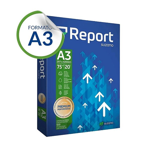 PAPEL SULFITE A3 75G 500FLS PREMIUM REPORT