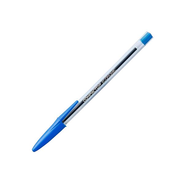 CANETA ESFEROGRAFICA ECONOMIC 1.0MM AZUL COMPACTOR